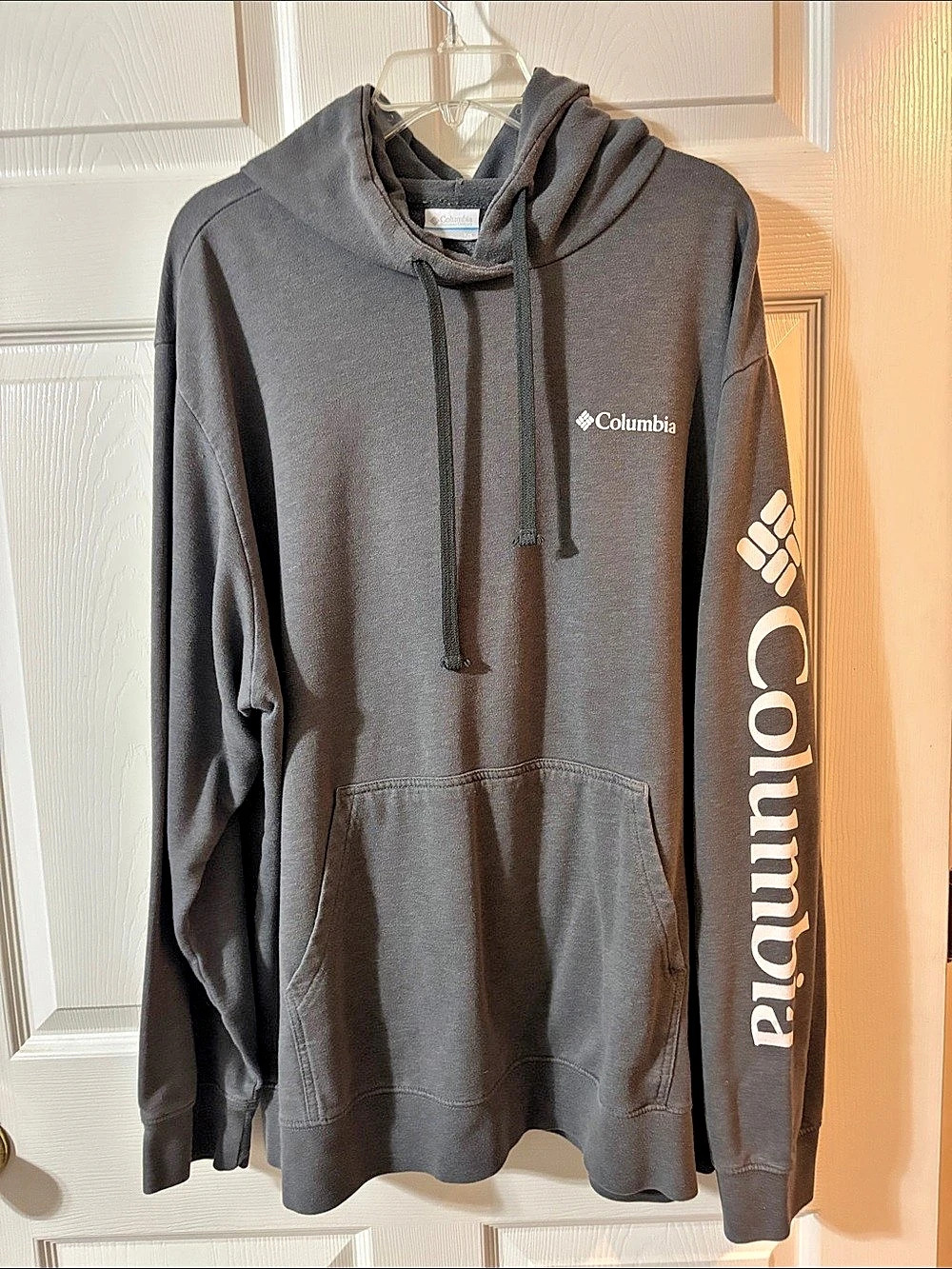 Columbia Logo Sleeve Men's Black Hoodie XXL